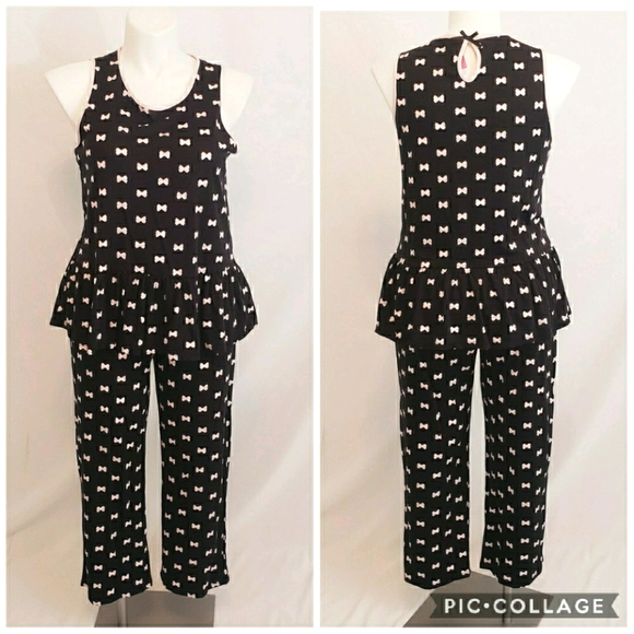 kate spade Other - NWT Kate Spade 2pc Pajama Set Pink Bows Top & Pant
